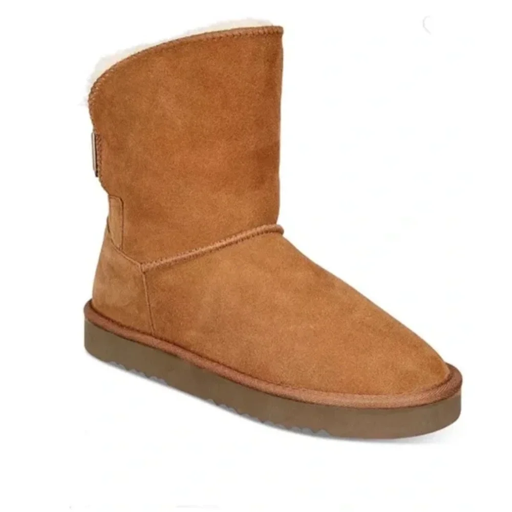 NEW Style & Co. Women's Teenyy Suede Cold Weather Booties Chestnut Size 10M